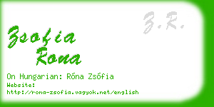 zsofia rona business card